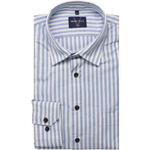 Marvelis Casual Overhemd blauw, Gestreept