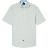 OLYMP - Casual Overhemd - Groen - Korte Mouw - 100% Katoen