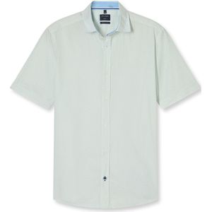 OLYMP - Casual Overhemd - Groen - Korte Mouw - 100% Katoen