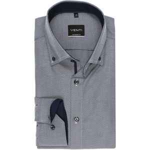Venti Modern Fit Overhemd donkerblauw/wit, Effen