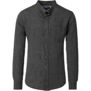 Casa Moda Linnen Overhemd groen, Effen