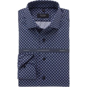 OLYMP SIGNATURE Overhemd nachtblauw, Bedrukt