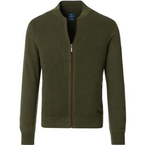 Redmond Casual Cardigan groen, Effen