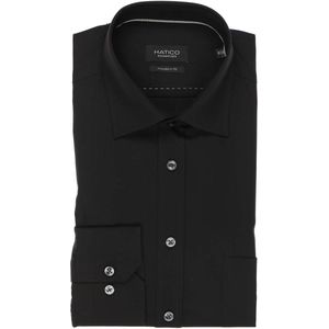 Hatico Overhemd zwart, Effen