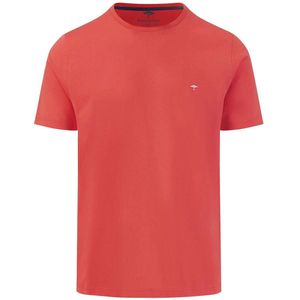 Fynch-Hatton Casual Fit T-Shirt ronde hals rood, Effen