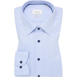 ETERNA Overhemd middenblauw, Gestructureerd