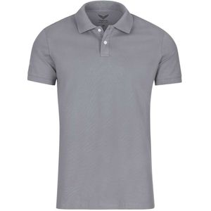 TRIGEMA Slim Fit Polo shirt grijs, Effen