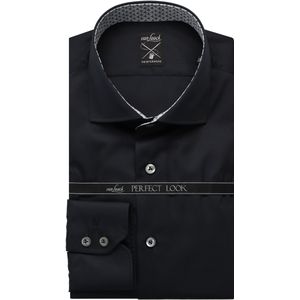 van Laack Meisterwerk Overhemd Marine, Effen