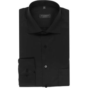ETERNA Cover Shirt Comfort Fit Overhemd zwart, Effen