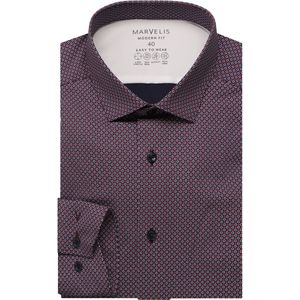 Marvelis Performance Overhemd rood, Bedrukt