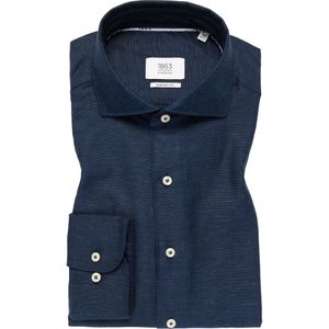 ETERNA 1863 Linnen Overhemd marine, Effen