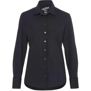 Pure Functional Slim Fit Dames Overhemd zwart, Effen
