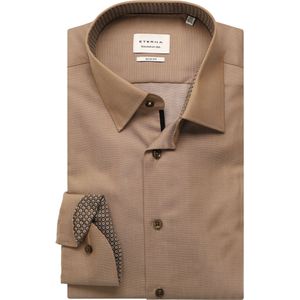 Eterna - Overhemd - Mandel - Slim fit - NON IRON (strijkvrij)