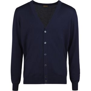 Stenströms Cardigan donkerblauw, Effen