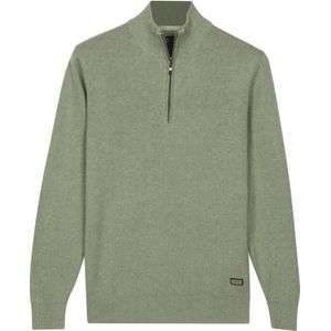 Baileys Half-Zip Sweater groen, Effen