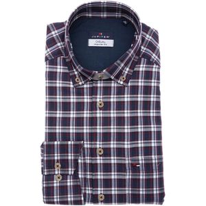 Jupiter Casual Overhemd bordeaux, Ruit