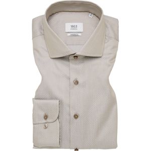 ETERNA 1863 Overhemd beige-bruin, Gestructureerd