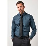 JP1880 Overhemd blauw, Effen