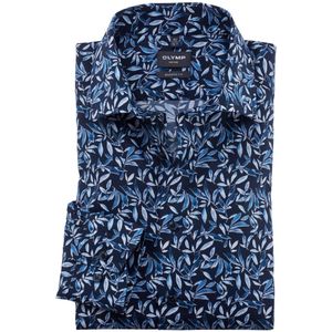OLYMP Luxor Overhemd donkerblauw/blauw, Motief