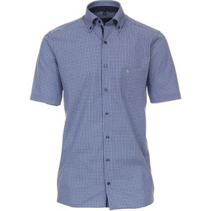 Casa Moda Comfort Fit Overhemd Korte mouw donkerblauw/wit