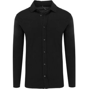 Marvelis Casual Modern Fit Jersey shirt zwart, Effen
