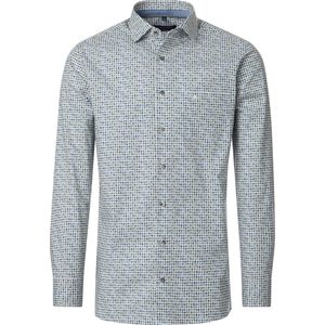 Casa Moda Overhemd blauw/groen, Bedrukt