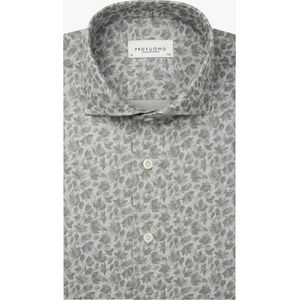 Profuomo Overhemd groen, Bloemen