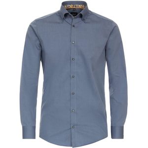 Venti Modern Fit Overhemd blauw, Effen