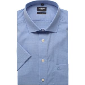 OLYMP Luxor Overhemd Korte mouw blauw