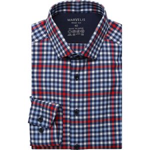 Marvelis Performance Overhemd rood, Ruit