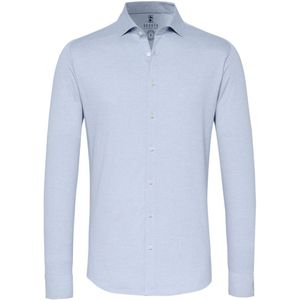 Desoto Slim Fit Jersey shirt lichtblauw, Effen