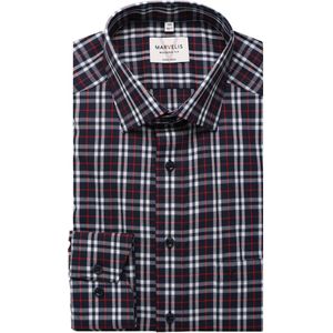 Marvelis Overhemd marine, Ruit