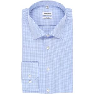 Seidensticker Shaped Overhemd blauw/wit, Ruit