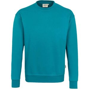 HAKRO 471 Sweatshirt ronde hals smaragd, Effen