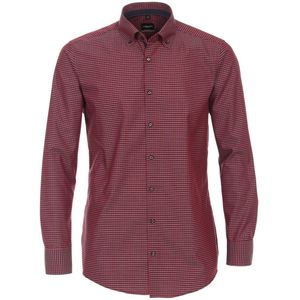 Venti Modern Fit Overhemd rood/zwart, Ruit