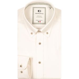 Giordano Loreto Linnen Overhemd ecru, Effen