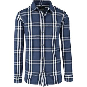 Marvelis Casual Overshirt marine/wit, Gestreept