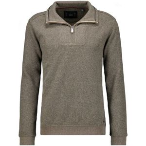 RAGMAN - Half-Zip Sweater - Bruin - Motief
