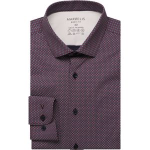 Marvelis Performance Overhemd rood, Bedrukt