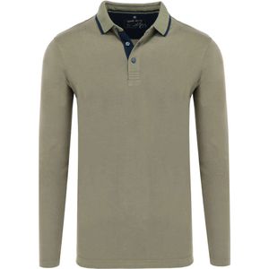 Marvelis Casual Poloshirt lange mouw groen, Effen