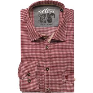 Jupiter Traditioneel overhemd bordeaux, Motief