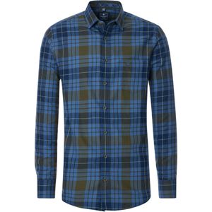 Redmond Casual Flanellen Overhemd groen, Geruit