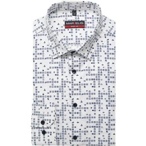 Marvelis Overhemd wit/blauw, Motief