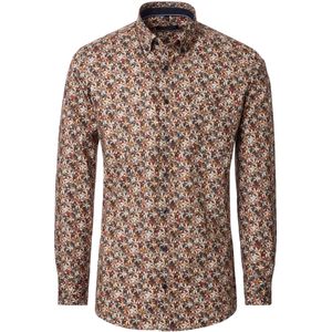 Casa Moda Overhemd bruin, Bedrukt