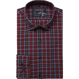 Marvelis Casual Overhemd bordeaux, Ruit