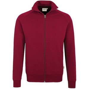 HAKRO 606 Comfort Fit Sweatjacket wijnrood, Effen