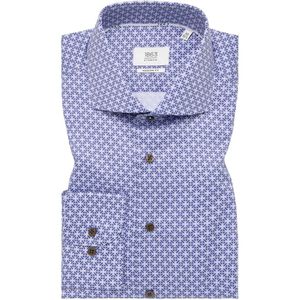 ETERNA 1863 Overhemd middenblauw, Bedrukt