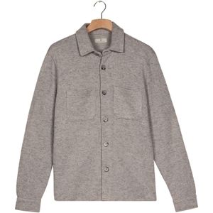 Thomas Maine Overshirt grijs, Effen