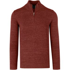 Marvelis Casual Trui ritssluiting rozenhout, Effen