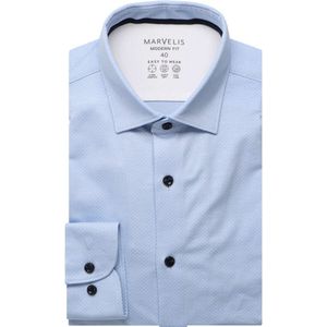 Marvelis Performance Modern Fit Jersey shirt blauw, Motief